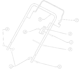 Handle Assembly Control Diagram and Parts List for 316-150-000 1996 Yard Machines Snow Blower